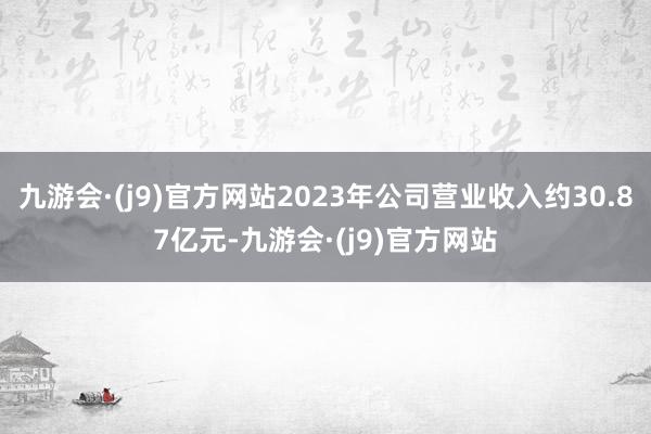 九游会·(j9)官方网站2023年公司营业收入约30.87亿元-九游会·(j9)官方网站