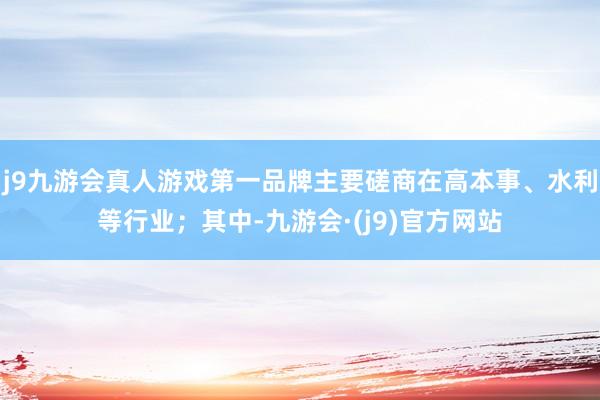 j9九游会真人游戏第一品牌主要磋商在高本事、水利等行业；其中-九游会·(j9)官方网站